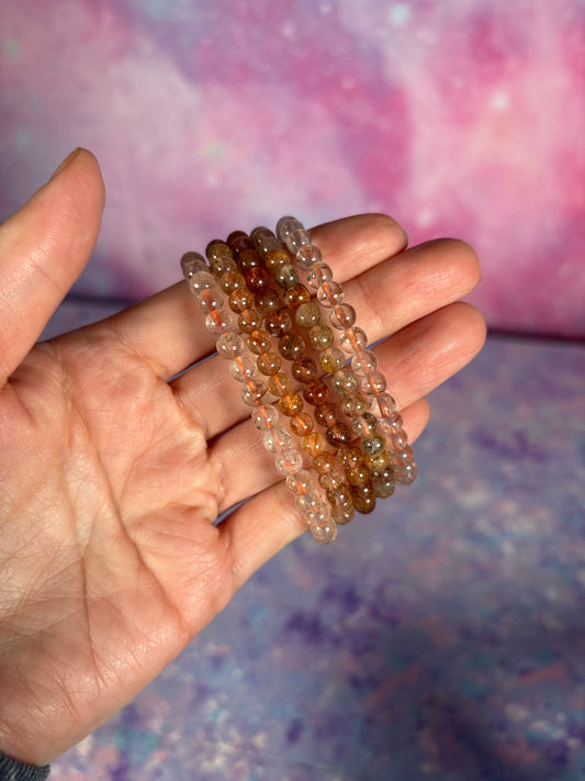 RUTILATED QUARTZ COPPER BRACELET