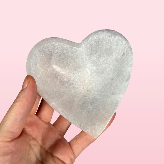 Selenite Heart Bowl