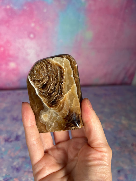 Chocolate Calcite Leopard Freeform C