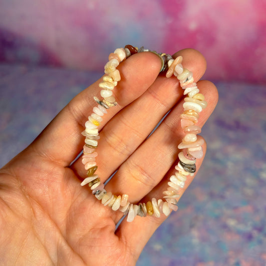 Pink Opal Chip Bracelet