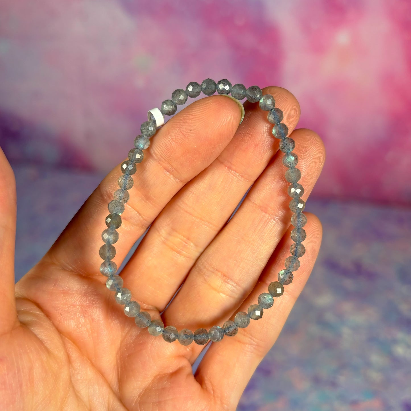 Labradorite Faceted 3-4mm Bracelet