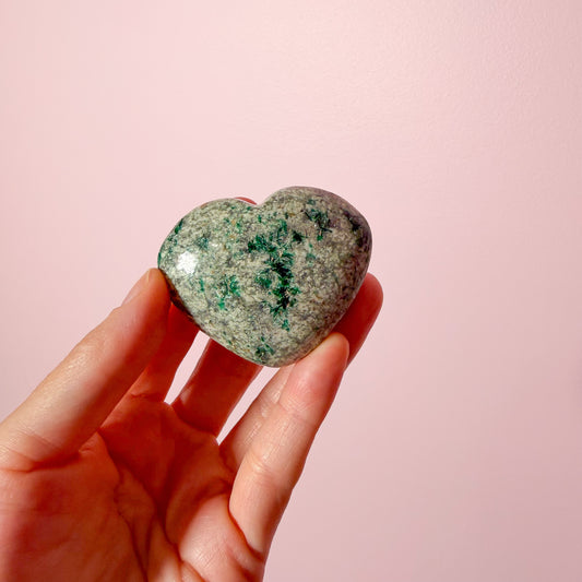 Green Mica Heart