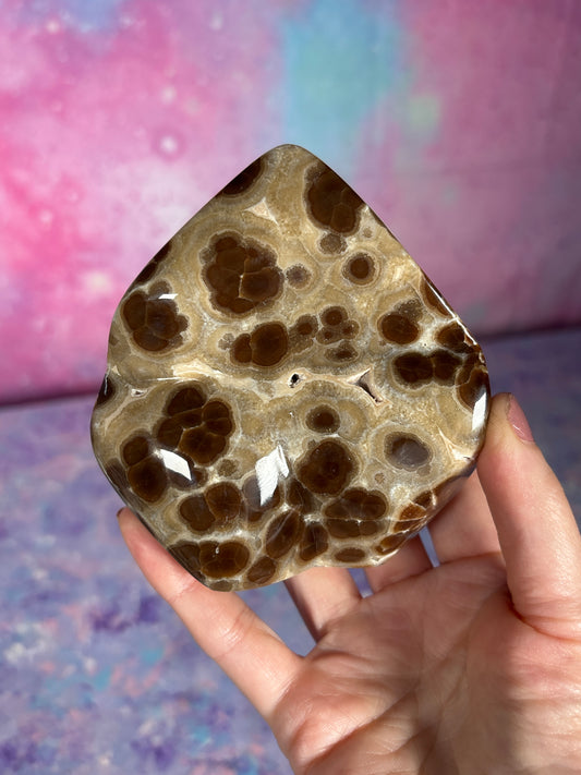 Chocolate Calcite Leopard Freeform A