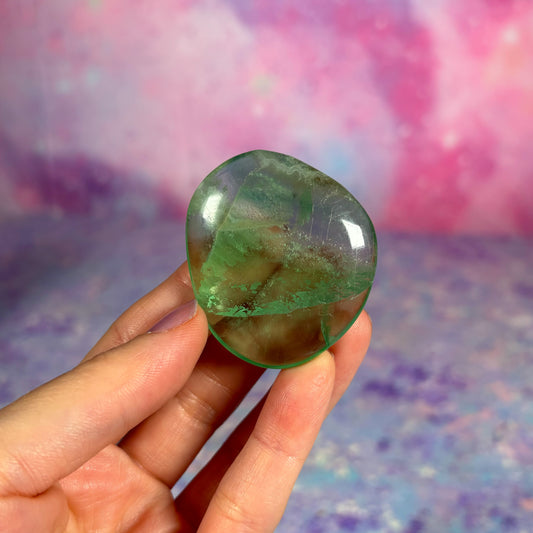 Green Fluorite Flat Palm Small