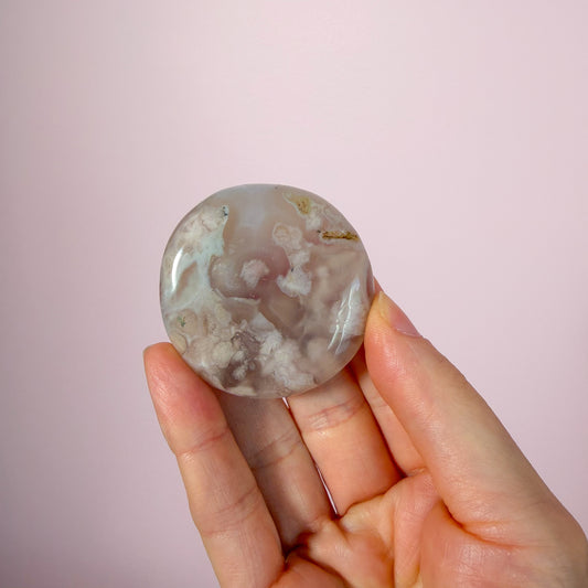 Flower Agate Flat Palm