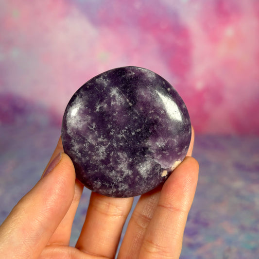 Lepidolite Flat Palm