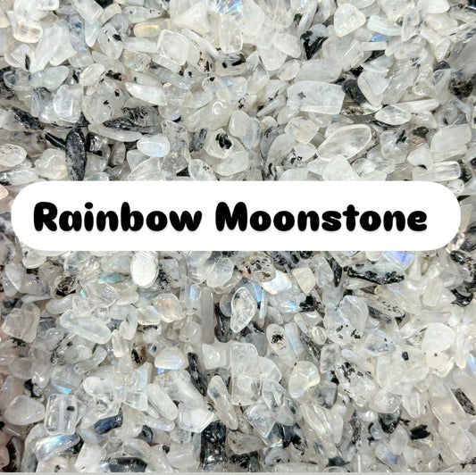 Rainbow Moonstone Crystal Chips