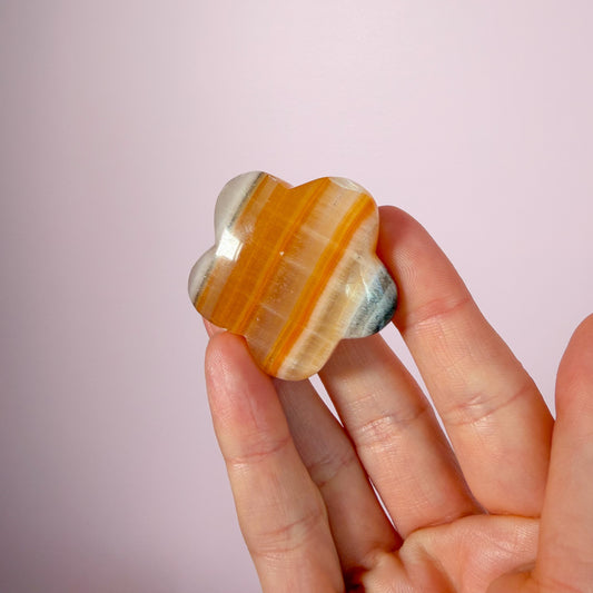 Honey Calcite Mini Flower