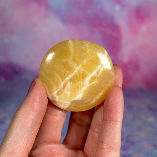 Orange Calcite Flat Palm