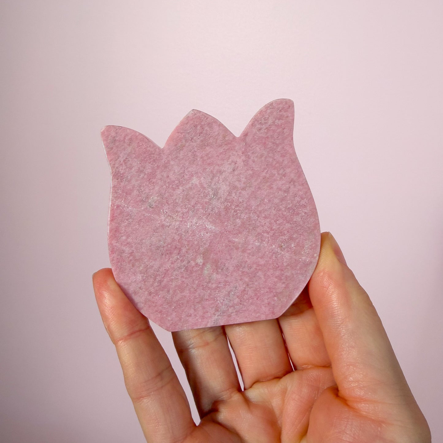 Pink Thulite Self Standing Flower