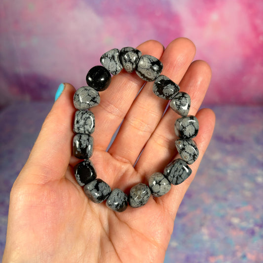 Snowflake Obsidian 10mm Bracelet