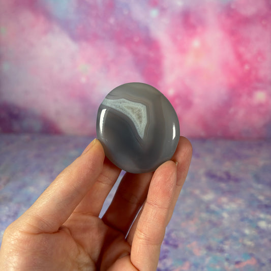 Banded Agate Flat Palm