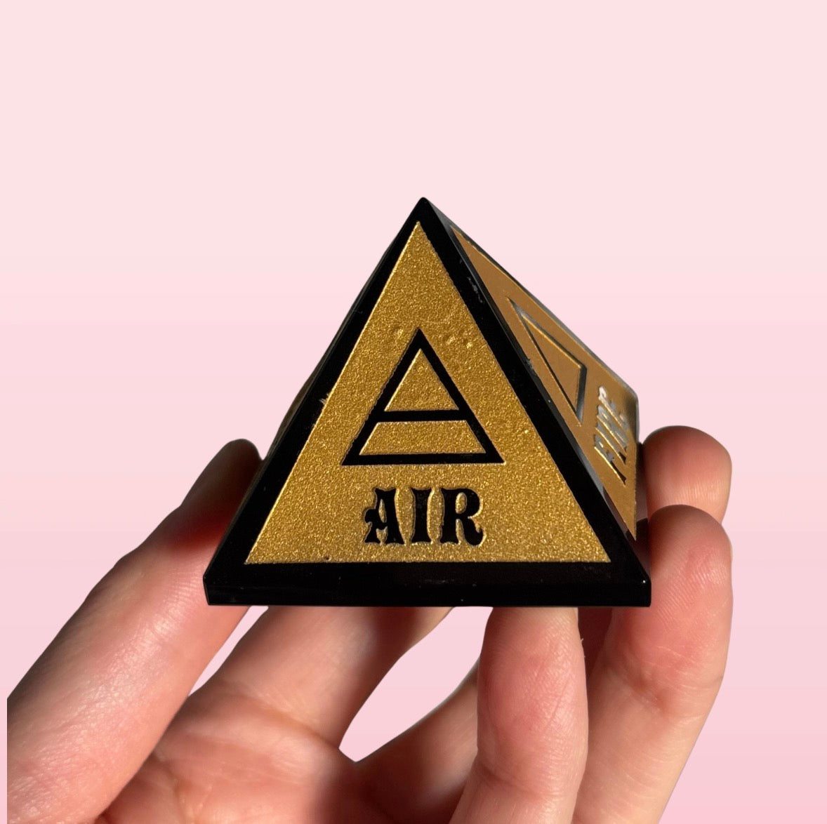 Black Obsidian Elements Pyramid