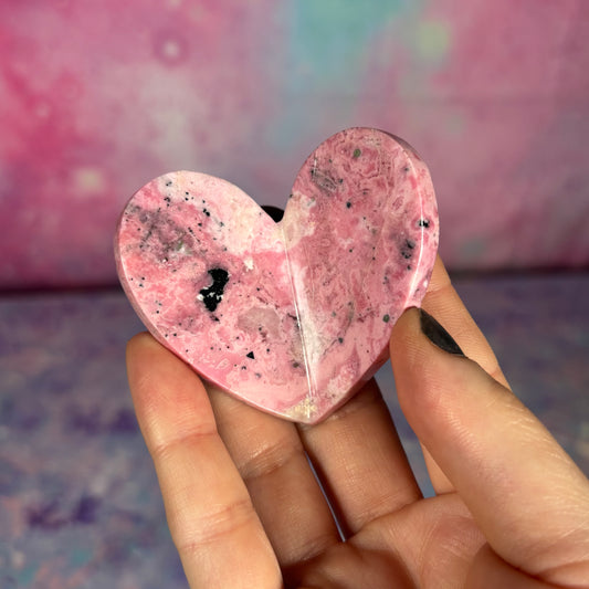 Rhodonite Hearts 3D