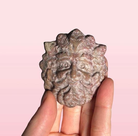 Rhodonite Tree Carving