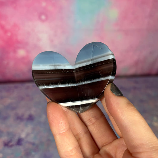 Blue Opal Hearts 3D