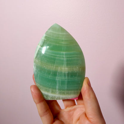 Pistachio Calcite Flames