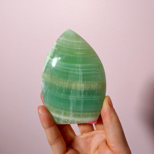 Pistachio Calcite Flames