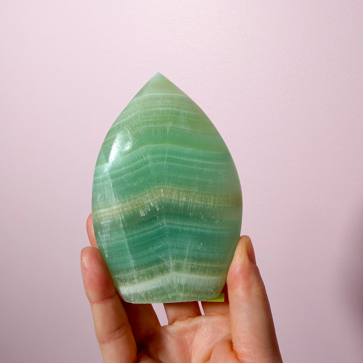 Pistachio Calcite Flames