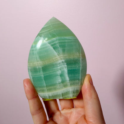 Pistachio Calcite Flames