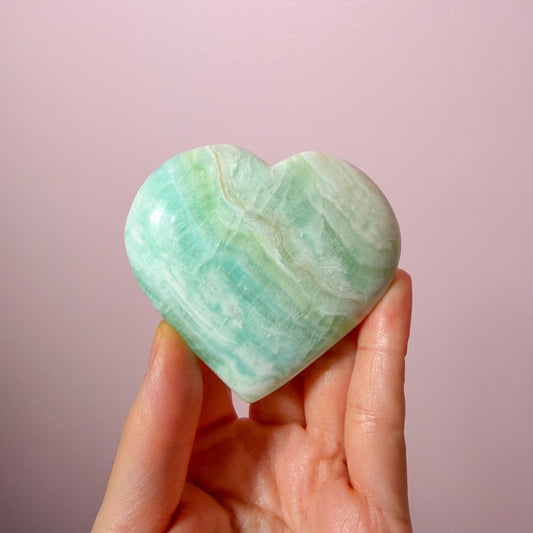 Caribbean Calcite Heart