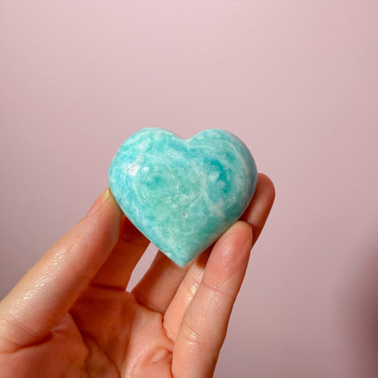 Blue Aragonite Heart S