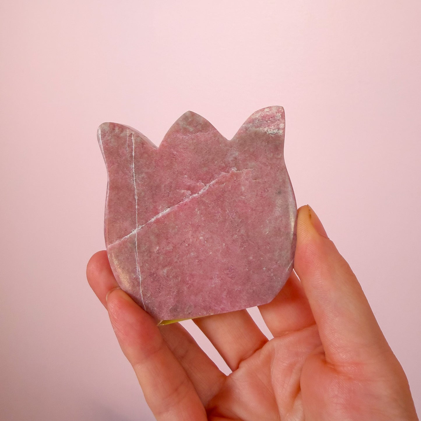 Pink Thulite Self Standing Flower Misfit