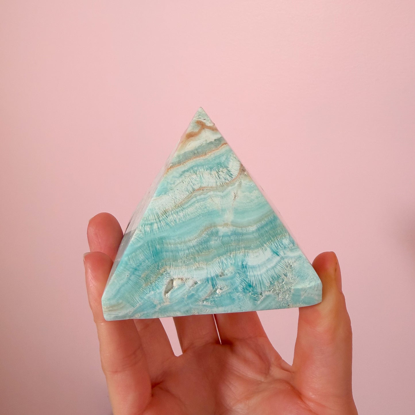 Blue Aragonite Pyramids