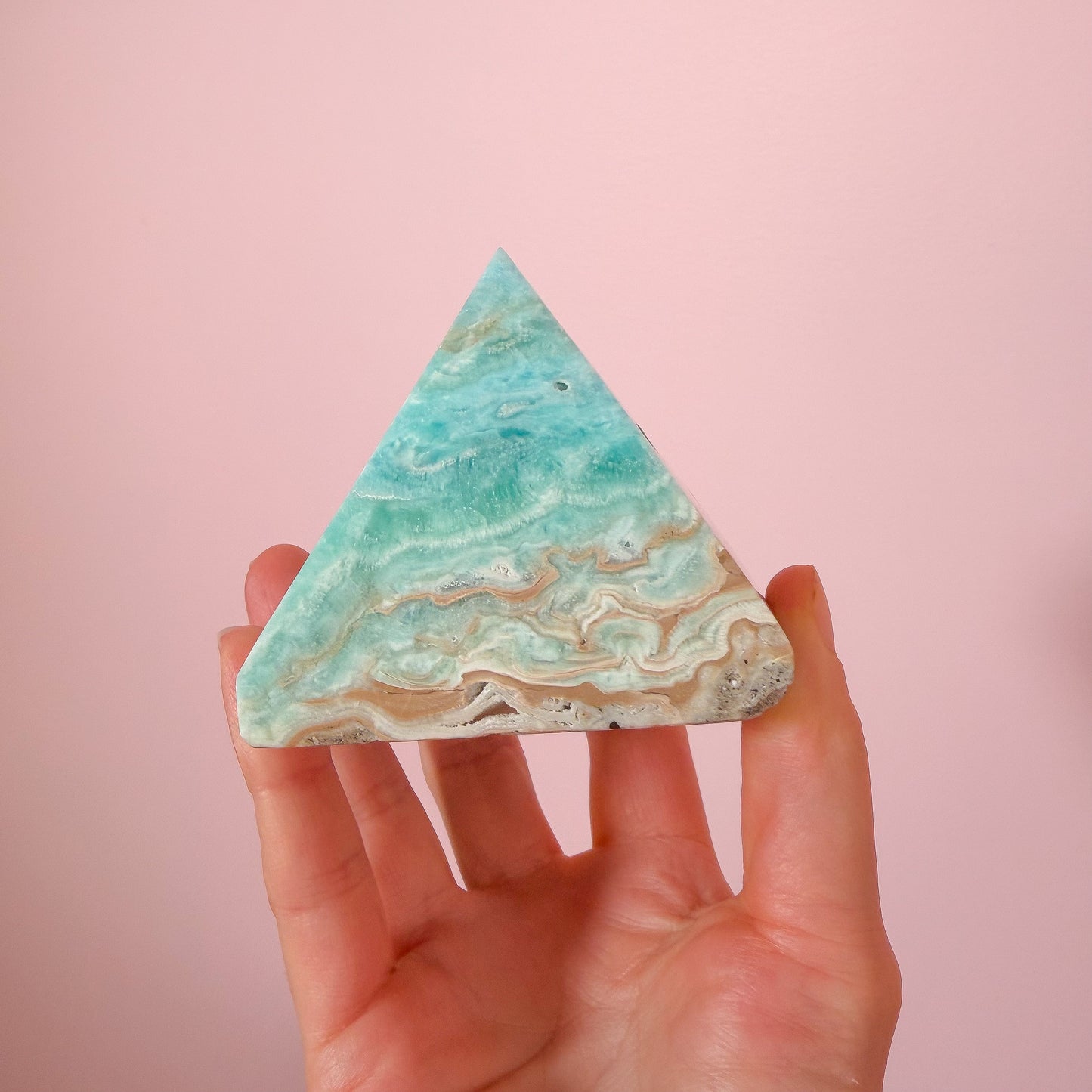Blue Aragonite Pyramids