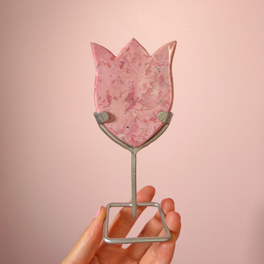Rhodonite Flowers On Stand