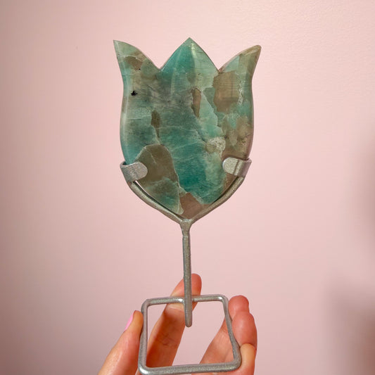 Amazonite Flowers On Stand