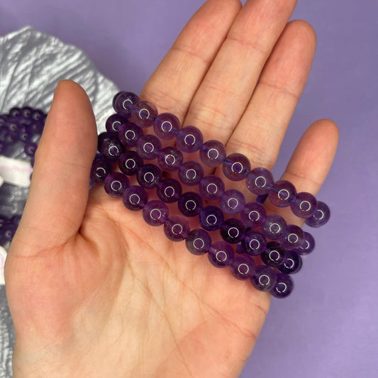 Amethyst Bracelets 8mm - Crystal Concepts