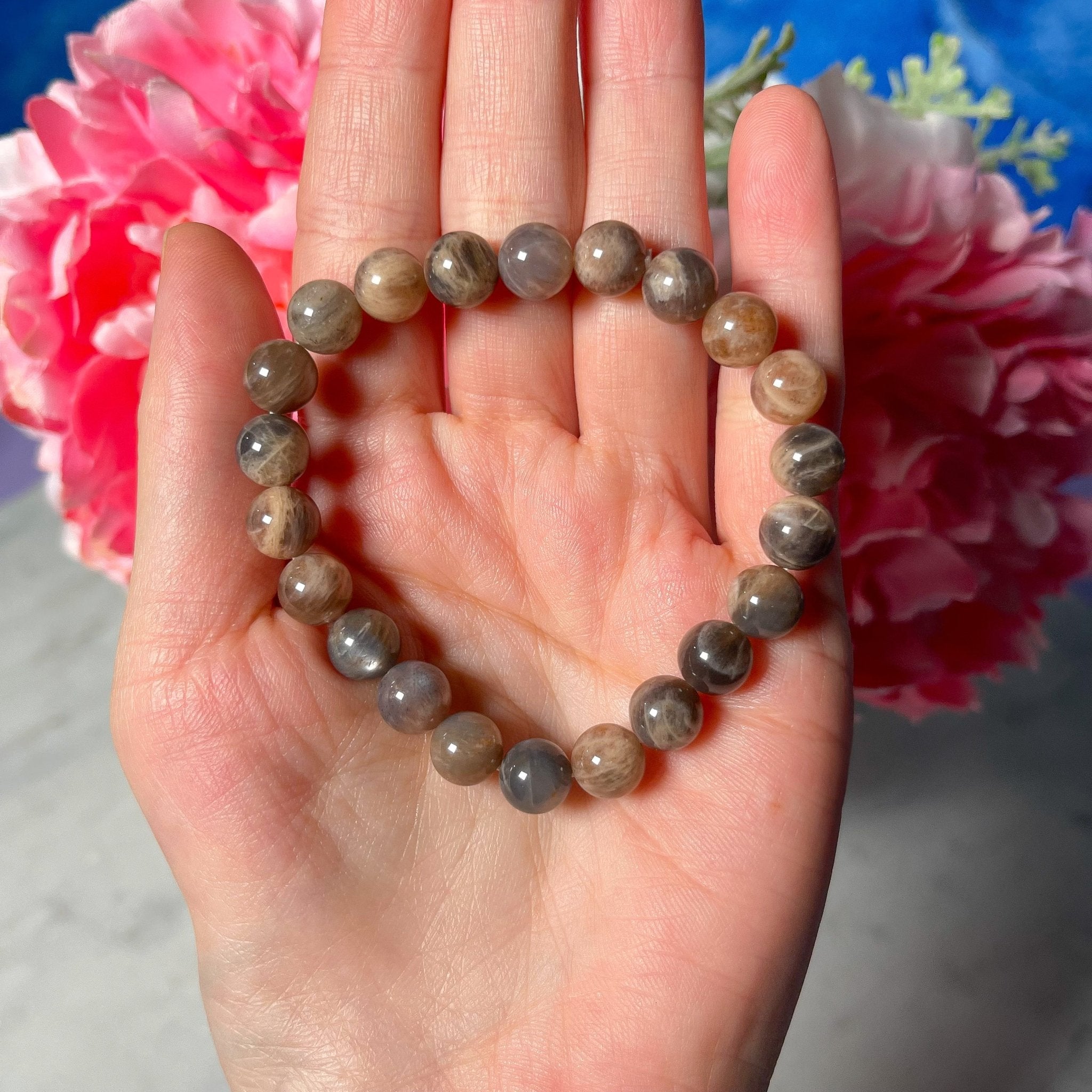 Black moonstone deals bracelet