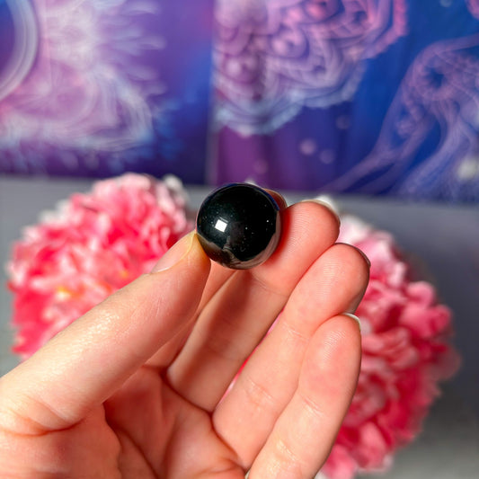 Black Obsidian Mini Sphere - Crystal Concepts