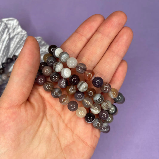 Botswana Agate Bracelets 8mm - Crystal Concepts