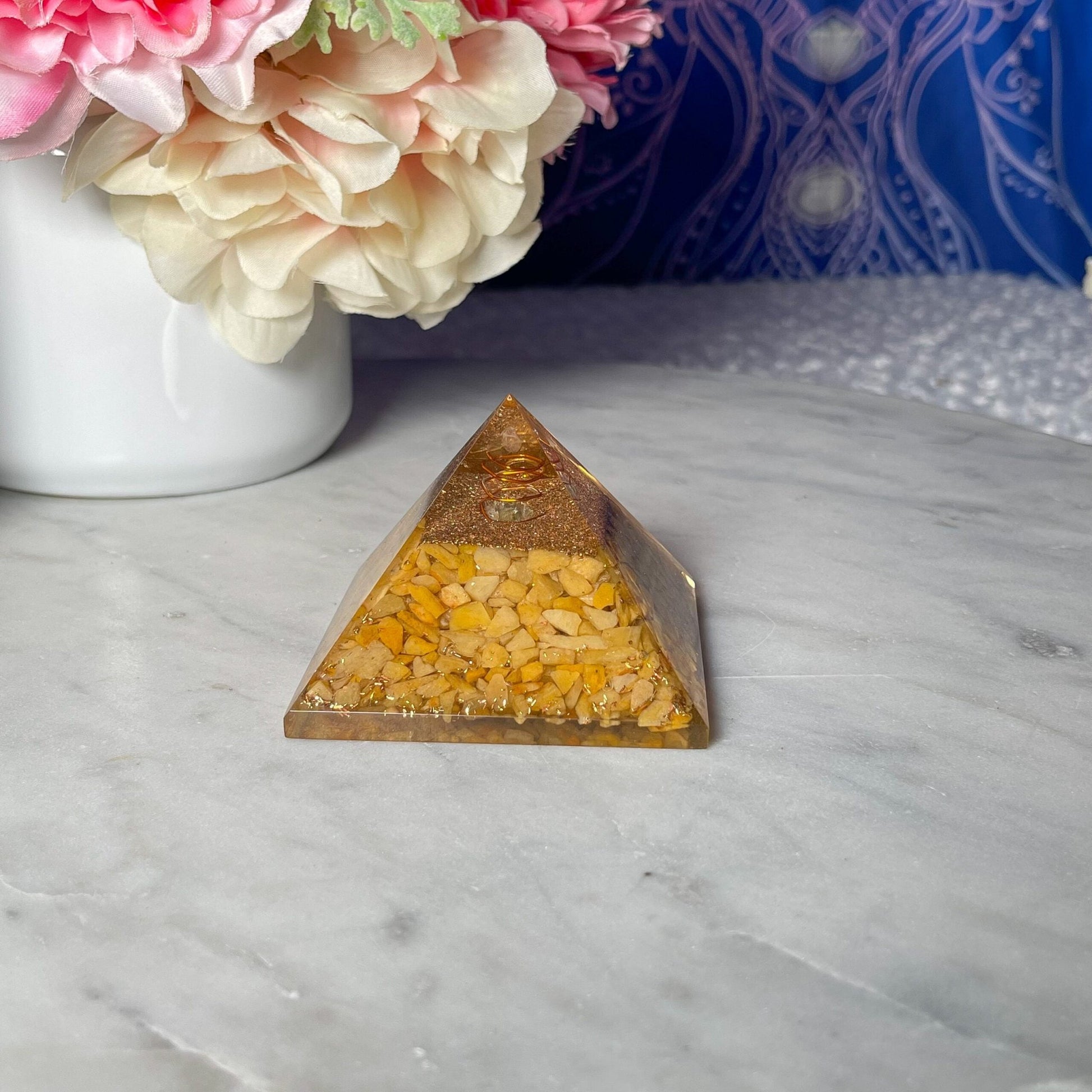 Orange Aventurine Pyramid - Crystal Concepts