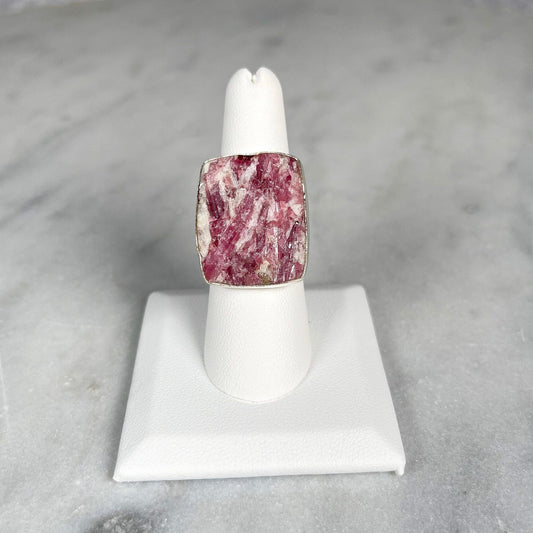 Pink Tourmaline Ring Adjustable Sterling Silver - Crystal Concepts