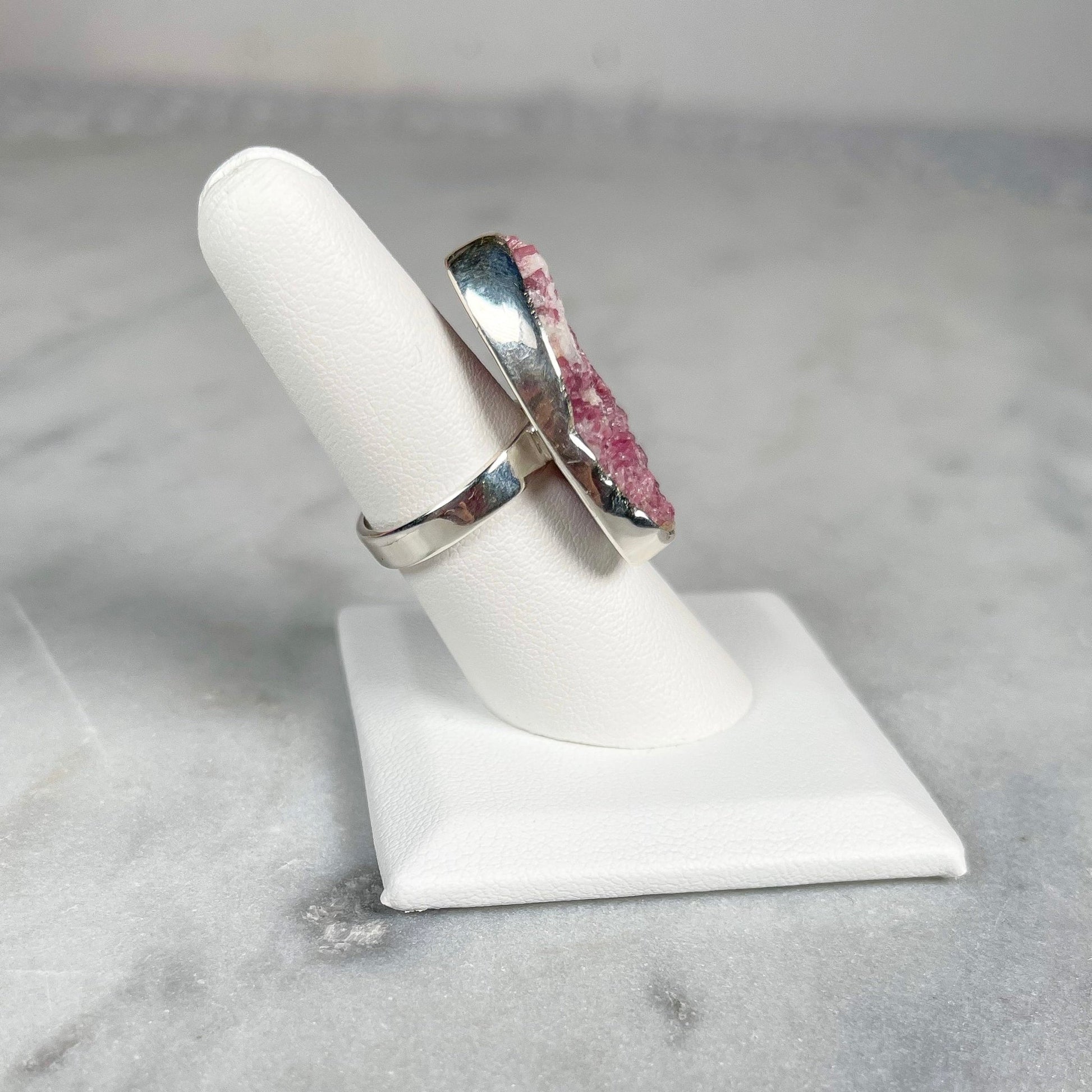 Pink Tourmaline Ring Adjustable Sterling Silver - Crystal Concepts